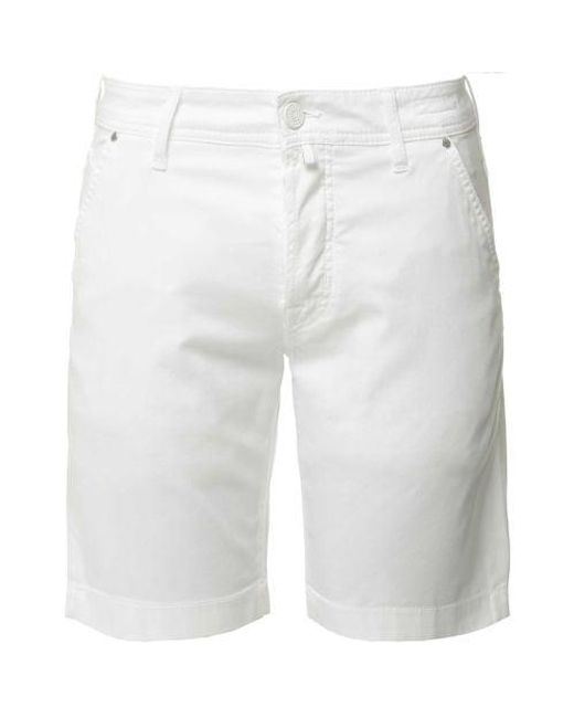 Jacob Cohen White Slim Fit Bermuda Shorts for men