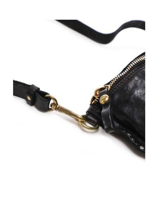 Campomaggi Black Kura Leather Crossbody Bag