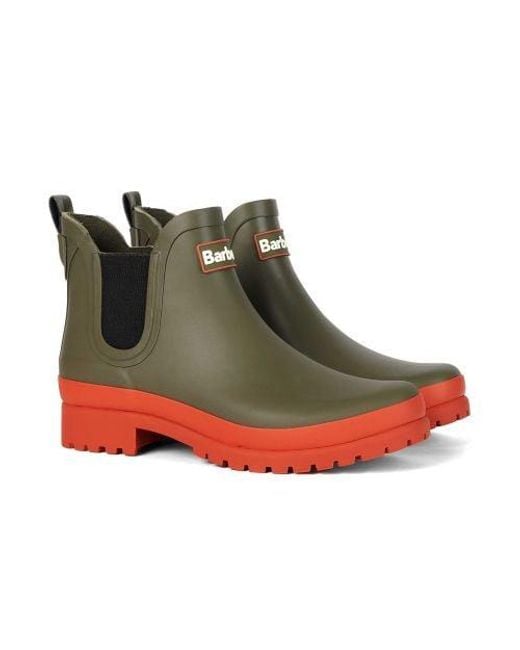Barbour Green Mallow Short Wellington Boots