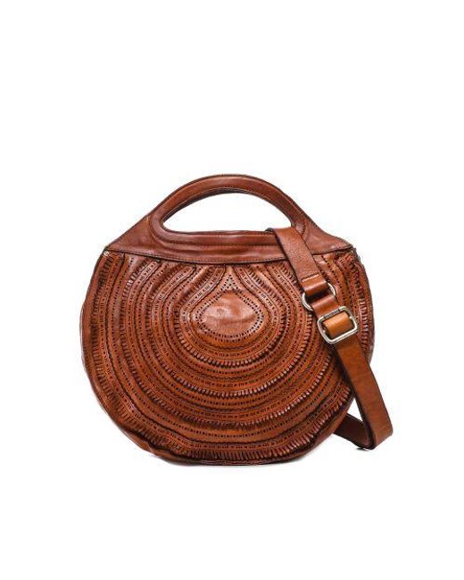 Campomaggi Brown Circular Leather Crossbody Bag