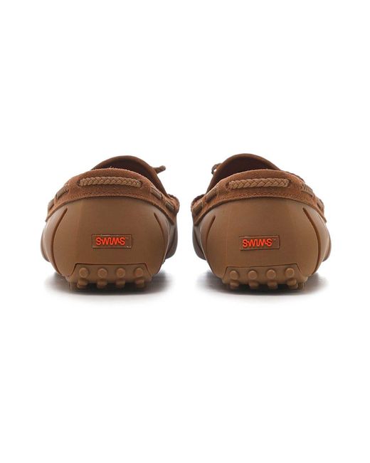 Swims Brown Woven Drivers for men