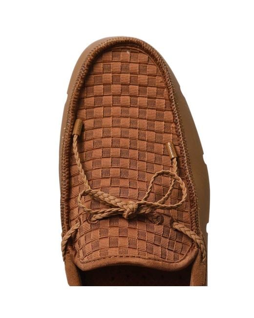 Swims Brown Woven Drivers for men