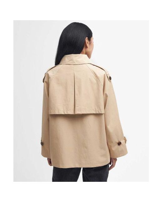 Barbour Natural Cropped Annie Trench Coat