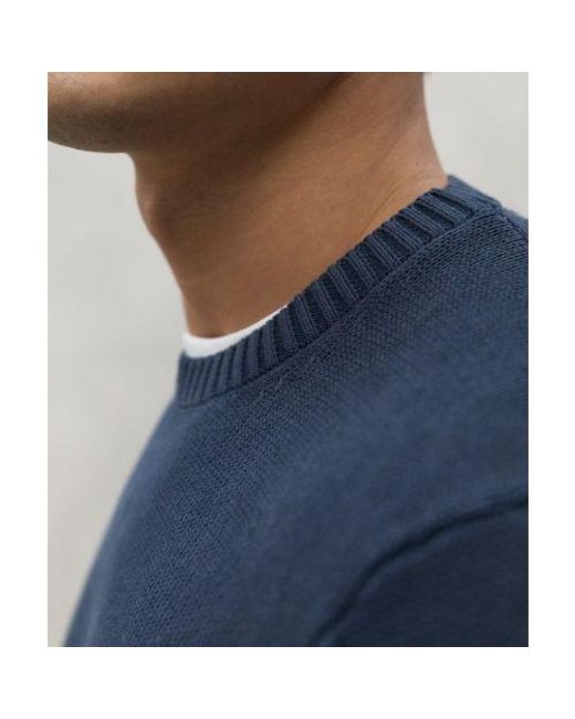 Ecoalf Blue Cotton Linen Tail Jumper for men