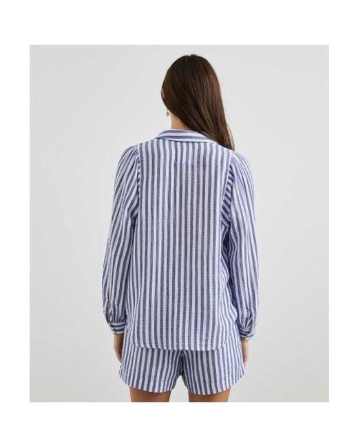 Rails Blue Striped Lo Shirt