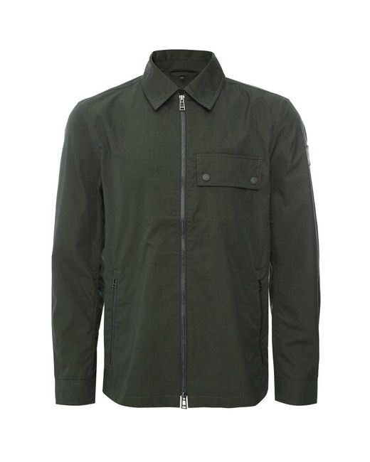 Belstaff Green Water-repellent Depot Overshirt for men