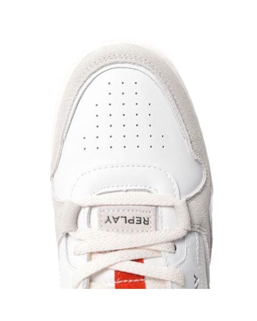 Replay White Leather Epic Pack Trainers for men