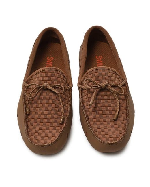 Swims Brown Woven Drivers for men