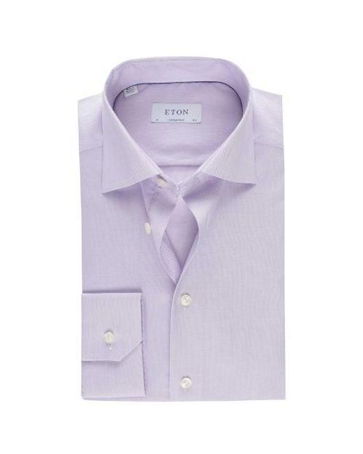 Eton of Sweden Purple Contemporary Fit Oxford Shirt for men