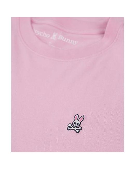 Psycho Bunny Pink Classic Crew T-shirt for men