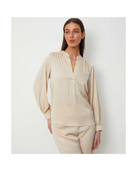 Silk95five White Madras Silk Blouse