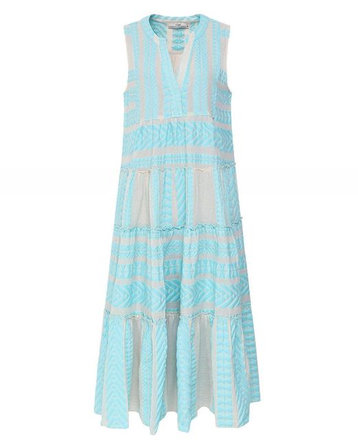 Devotion Twins Cotton Ella Sleeveless Midi Dress in Blue Lyst