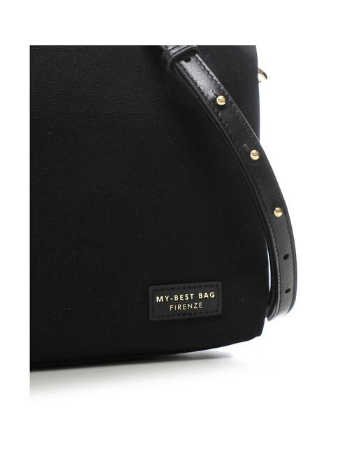 MY BEST BAG FIRENZE Black Atena Willow Tote Bag