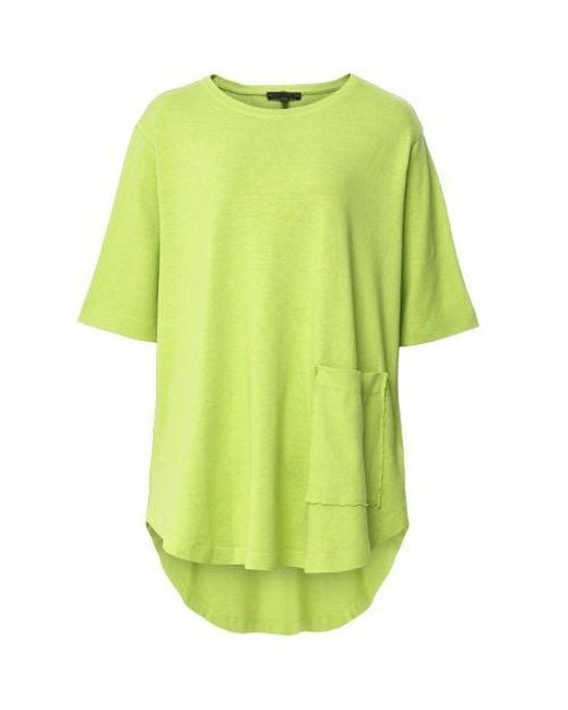 Oska Green Long Cotton Pocket T-shirt