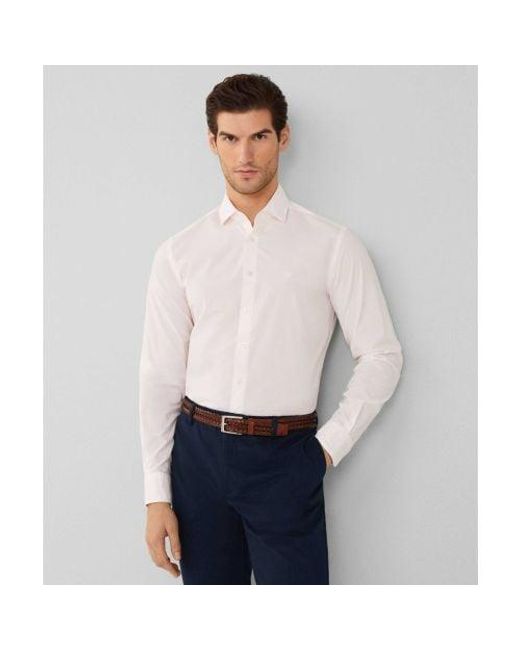 Hackett White Slim Fit Stretch Shirt for men