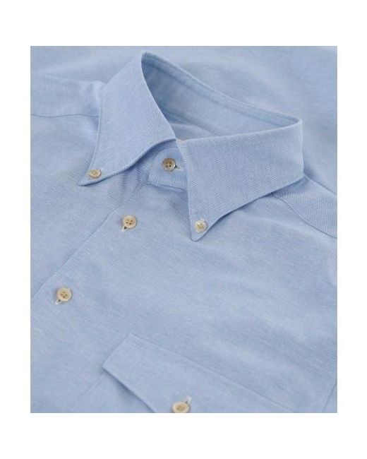 Stenstroms Blue Military Pocket Shirt for men