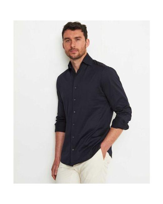 Stenstroms Blue Slimline Jersey Shirt for men