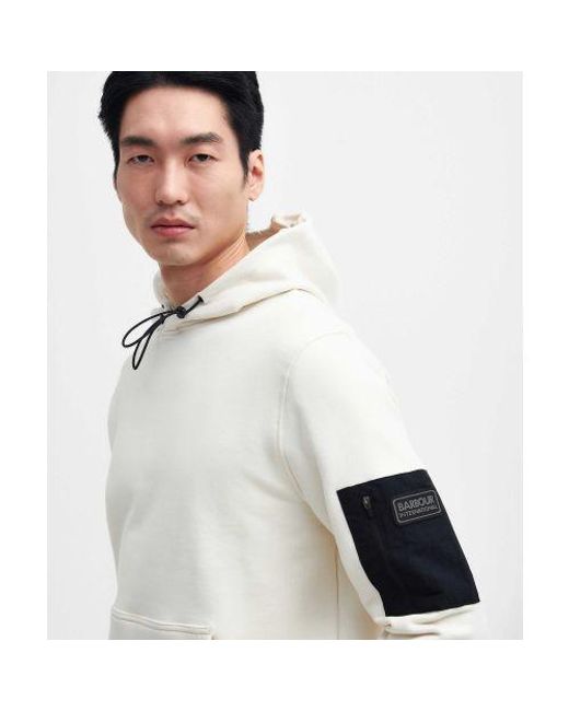 Barbour White Tempo Hoodie for men