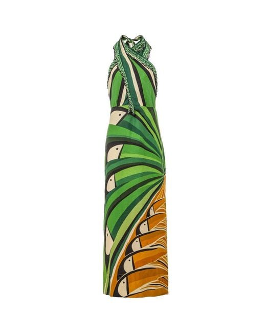 Farm Rio Green Toucan Tree Maxi Dress