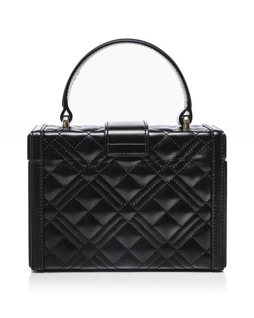 Love Moschino Quilted Crossbody Box Bag in Black Lyst UK