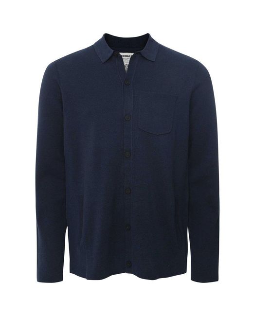 Ecoalf Blue Cotton Linen Abeto Cardigan for men