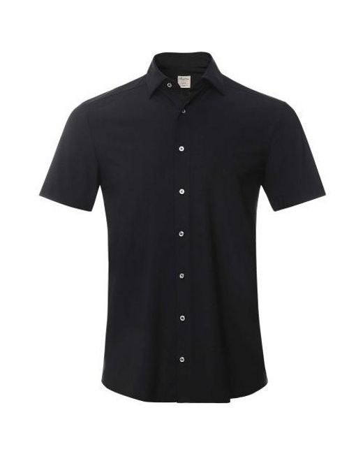 Stenstroms Blue Short Sleeve Jersey Shirt for men