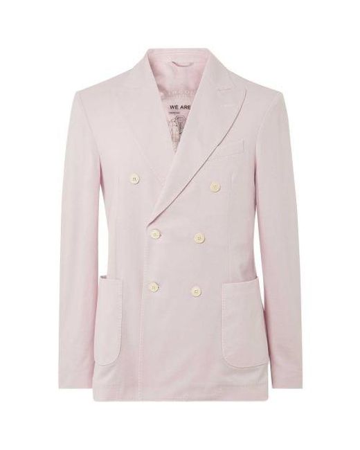 Circolo 1901 Pink Mercerised Double Breasted Blazer for men