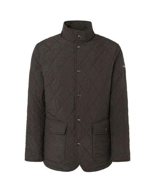Hackett Black Quilted Paddock Jacket for men