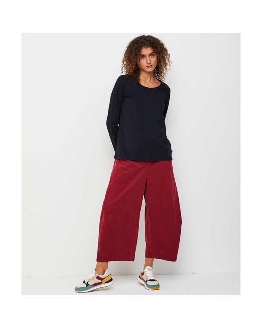 Oska Red Needlecord Barrel Leg 430 Trousers