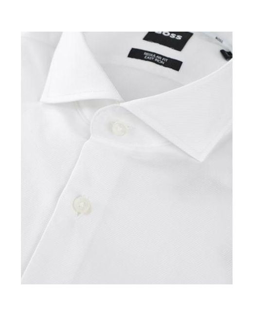 Boss White Regular Fit H-joe-spread Shirt for men