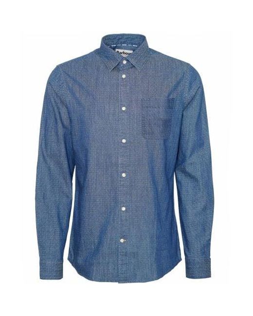Barbour Blue Tailored Fit Bowley Shirt for men