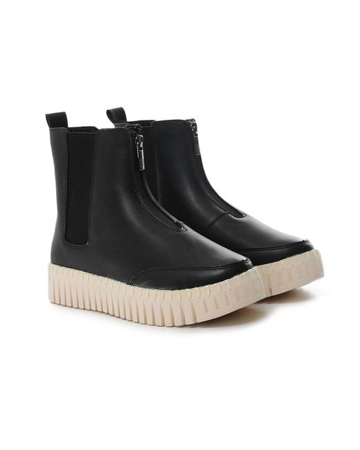 Ilse Jacobsen Black Tulip Plateau Chelsea Boots
