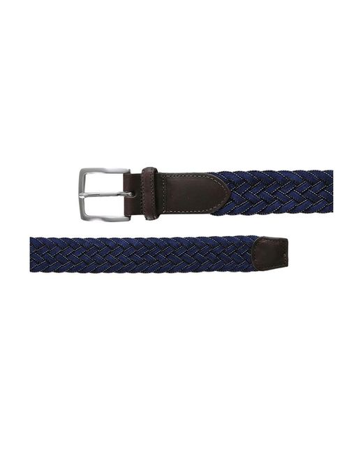 Hackett Blue Suede Braided Belt for men