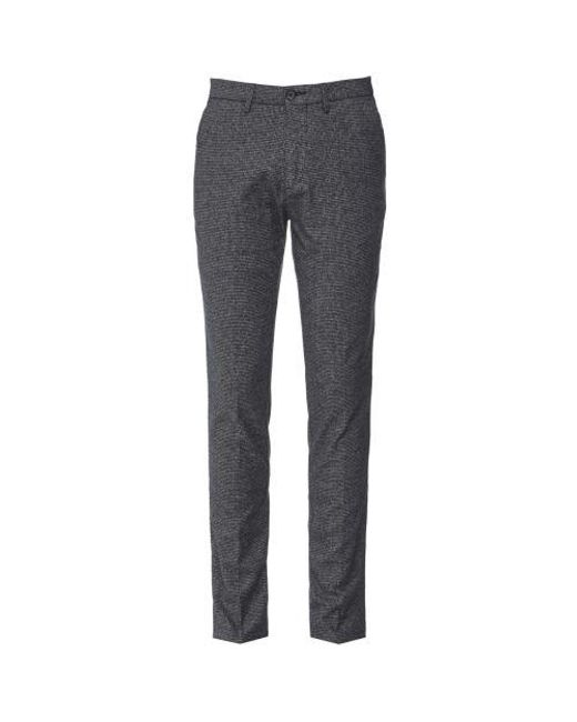 Baldessarini Gray Houndstooth Jorck Trousers for men