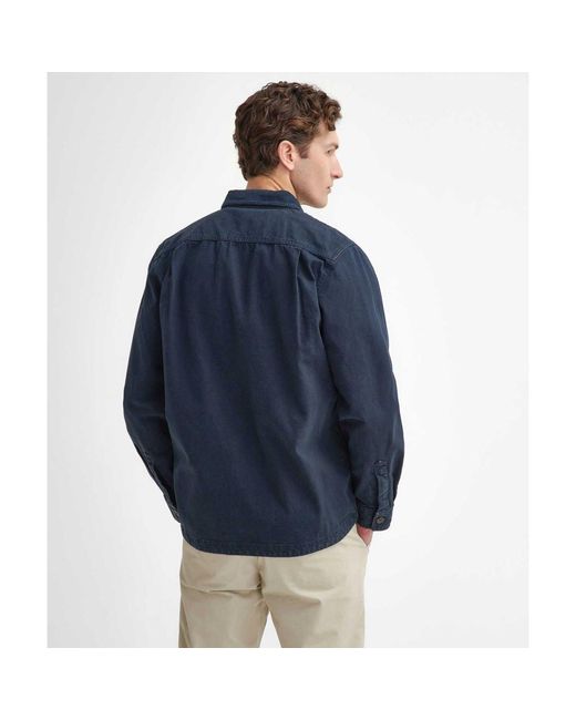 Barbour Blue Saintwell Overshirt for men