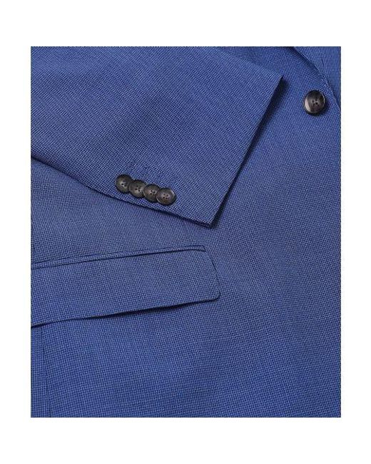 Boss Blue Virgin Wool H-jeckson-2pcs-224 Suit for men