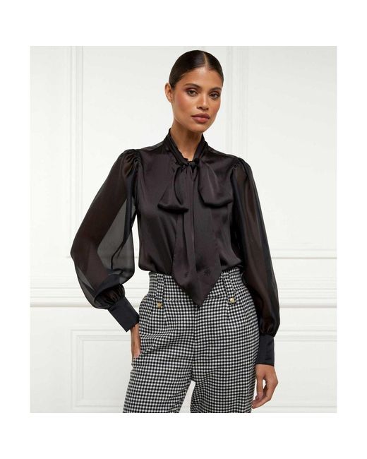 Holland Cooper Black Ariella Blouse