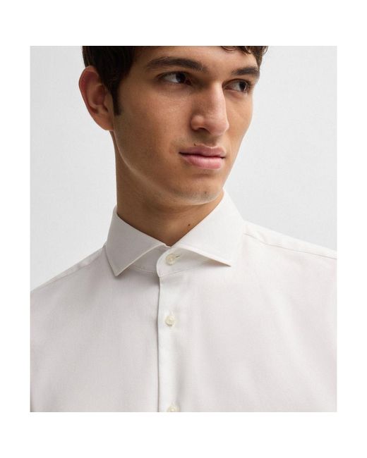 Boss White Regular Fit H-joe-spread Shirt for men