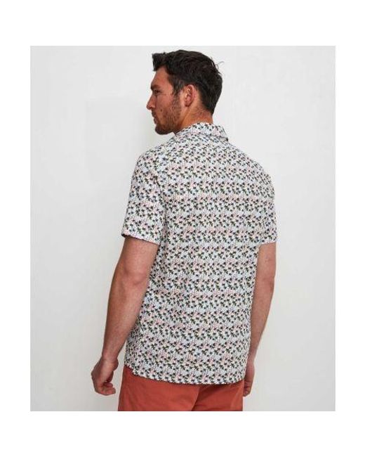Paul Smith Gray Short Sleeve Palm Print Shirt for men