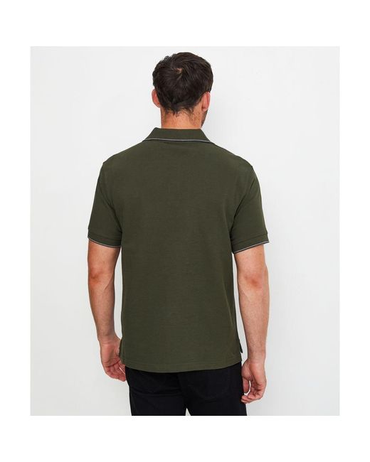 Belstaff Green Tipped Polo Shirt for men