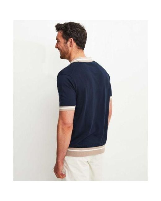 Peuterey Blue Knitted Rolle Polo Shirt for men