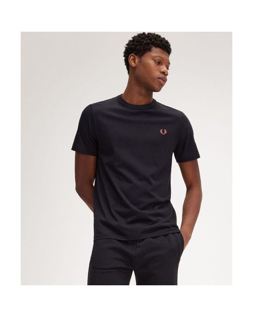 Fred Perry Black Twin Tipped T-shirt for men