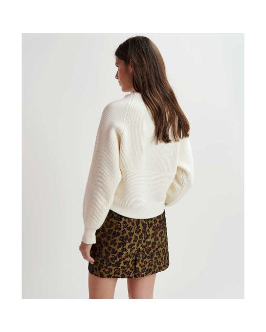 Essentiel Antwerp White Crossover Knit Jumper