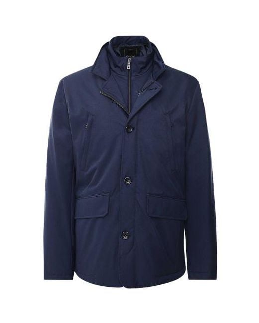 Geox Blue Water-repellent Tevere Jacket for men