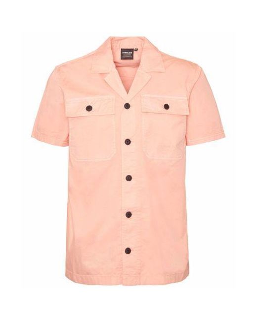 Barbour Pink Short Sleeve Belmont Shirt for men