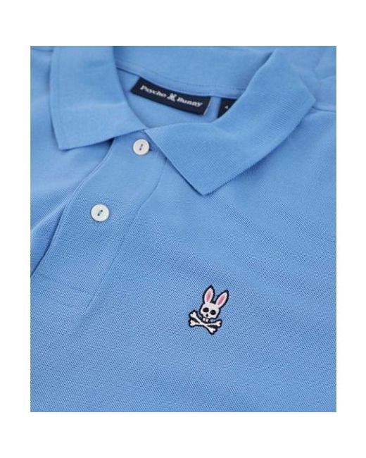 Psycho Bunny Blue Classic Polo Shirt for men