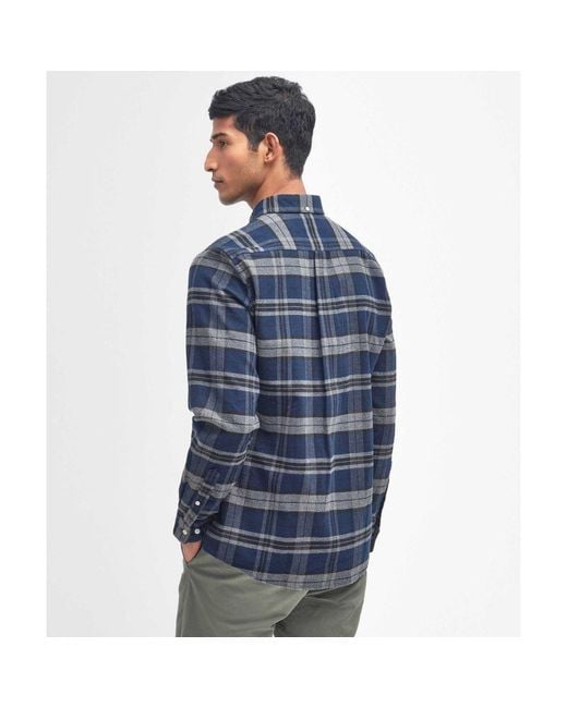 Barbour Blue Tailored Fit Check Betsom Shirt for men