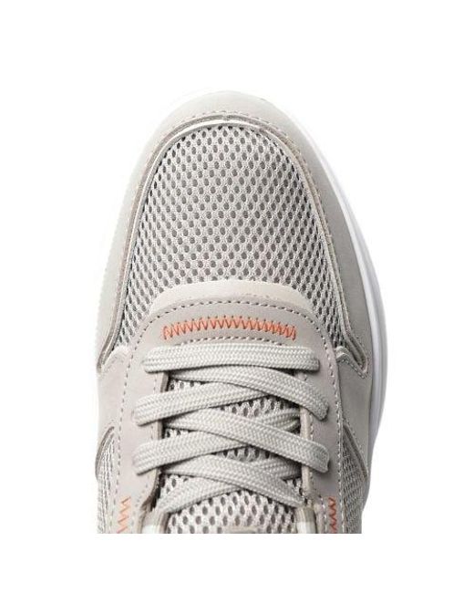 Swims Gray Leather Strada Trainers for men