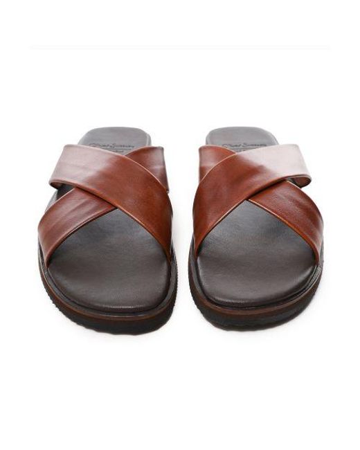 Oliver Sweeney Brown Leather Chesil Sandals for men