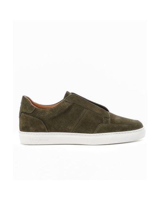 Oliver Sweeney Green Leather Rende Trainers for men